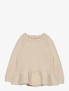 KNITTED PULLOVER W. FRILL, Copenhagen Colors