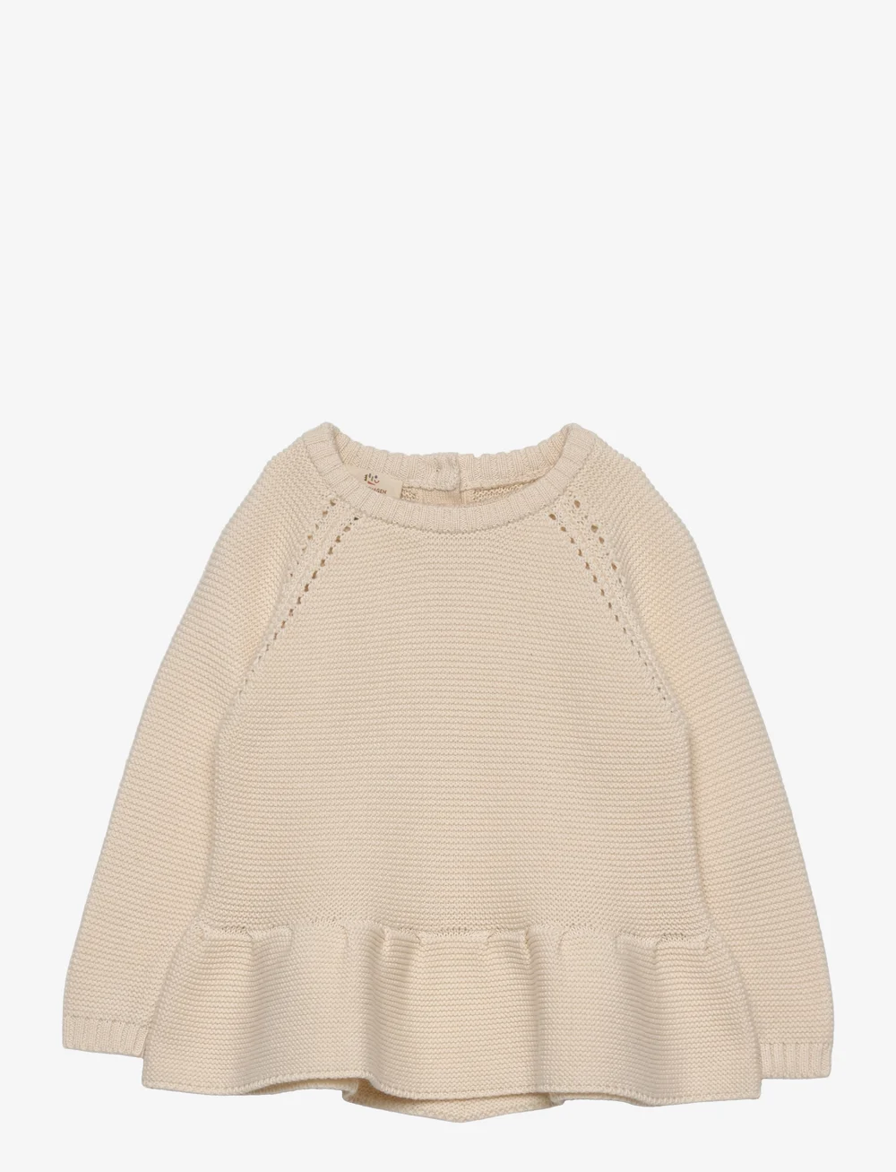 Copenhagen Colors - KNITTED PULLOVER W. FRILL - jumpers - cream - 1
