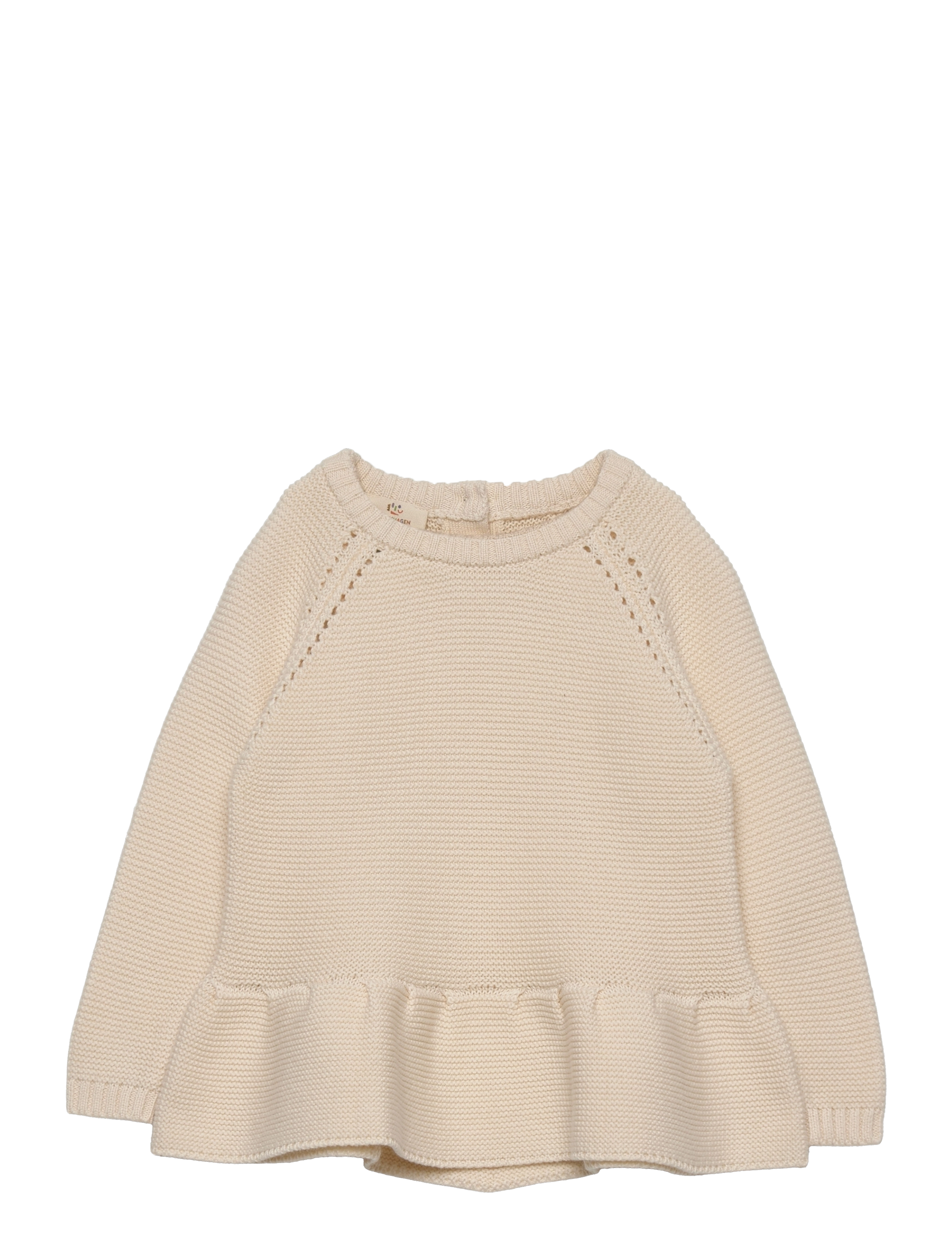 Copenhagen Colors KNITTED PULLOVER W. FRILL - Stickat - CREAM  / cream