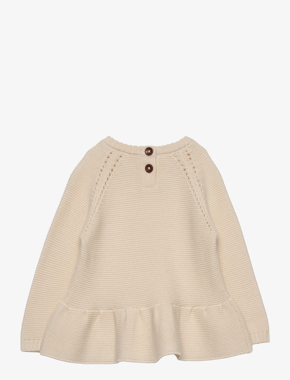 Copenhagen Colors - KNITTED PULLOVER W. FRILL - jumpers - cream - 2