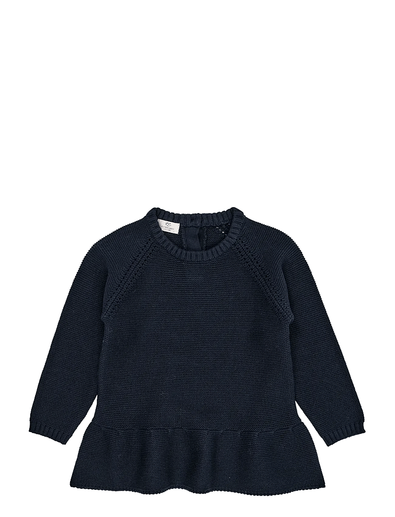 Copenhagen Colors - KNITTED PULLOVER W. FRILL - stickade tröjor - navy - 1