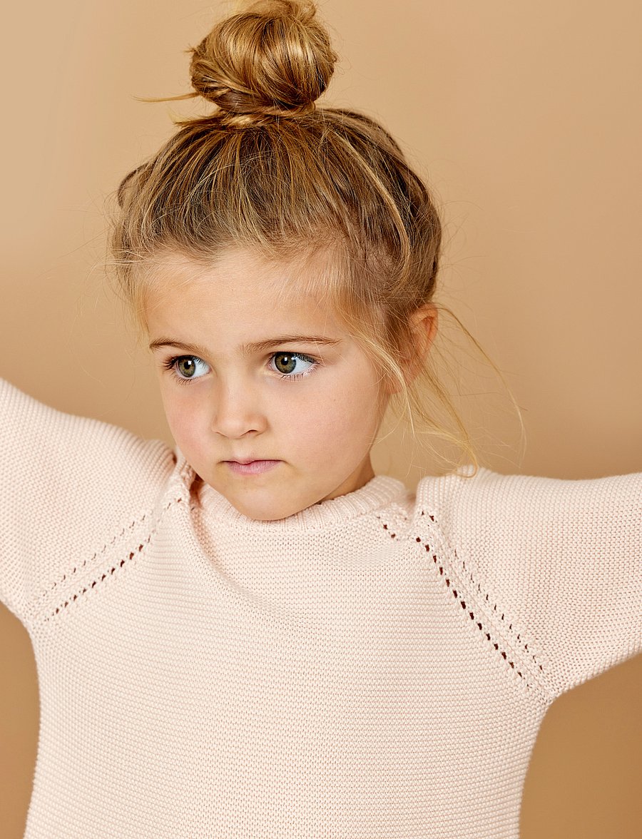 Copenhagen Colors - KNITTED PULLOVER W. FRILL - pullover - soft pink - 0