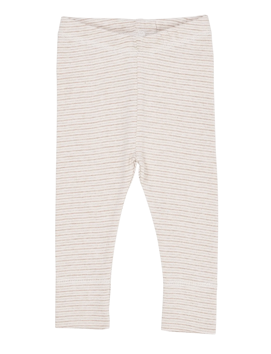 Copenhagen Colors - STRIPED LEGGINGS - leggings - beige stripe - 0