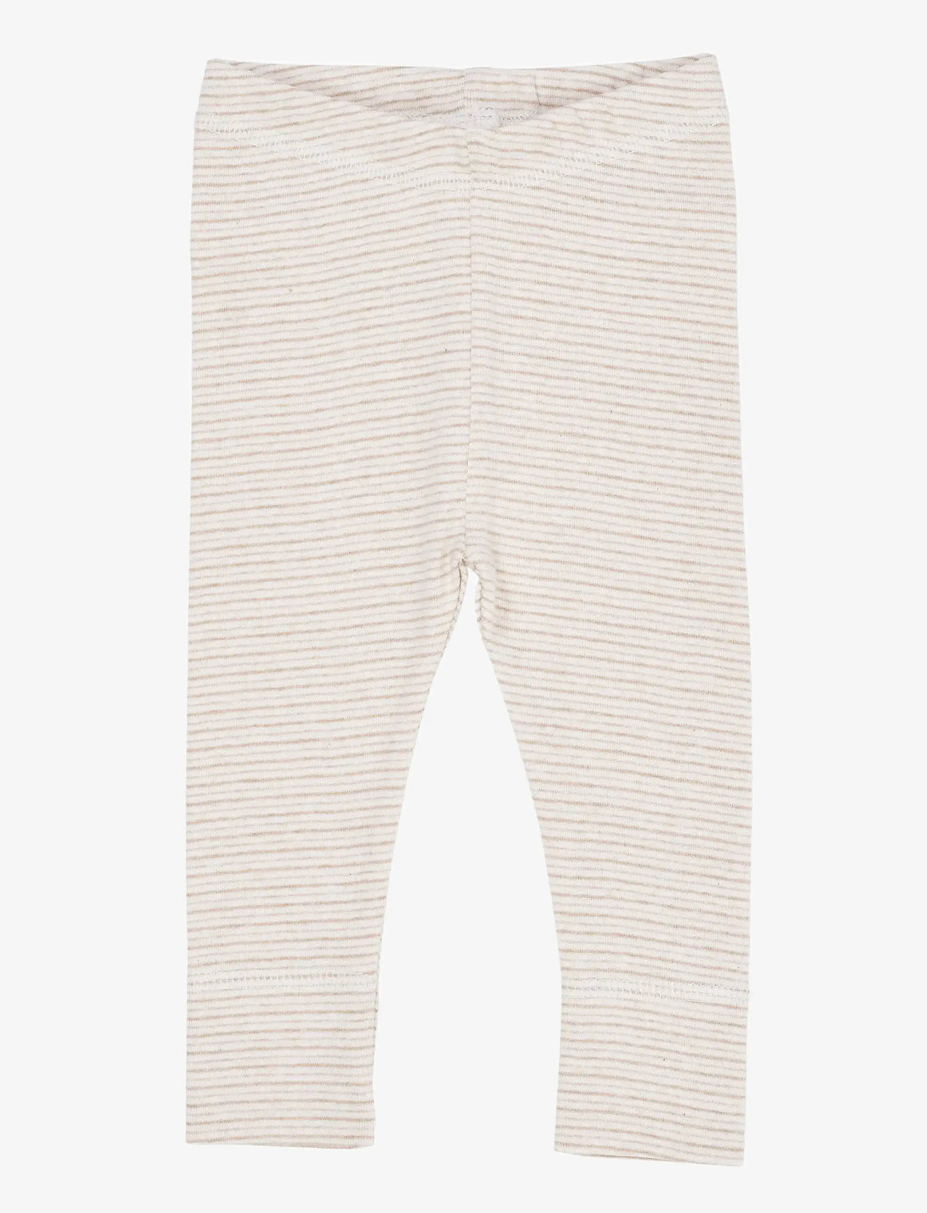 Copenhagen Colors - STRIPED LEGGINGS - leggings - beige stripe - 1