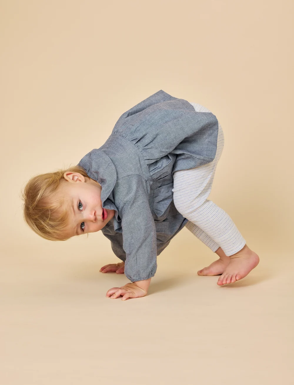 Copenhagen Colors - STRIPED LEGGINGS - retuusid - lt. blue stripe - 0