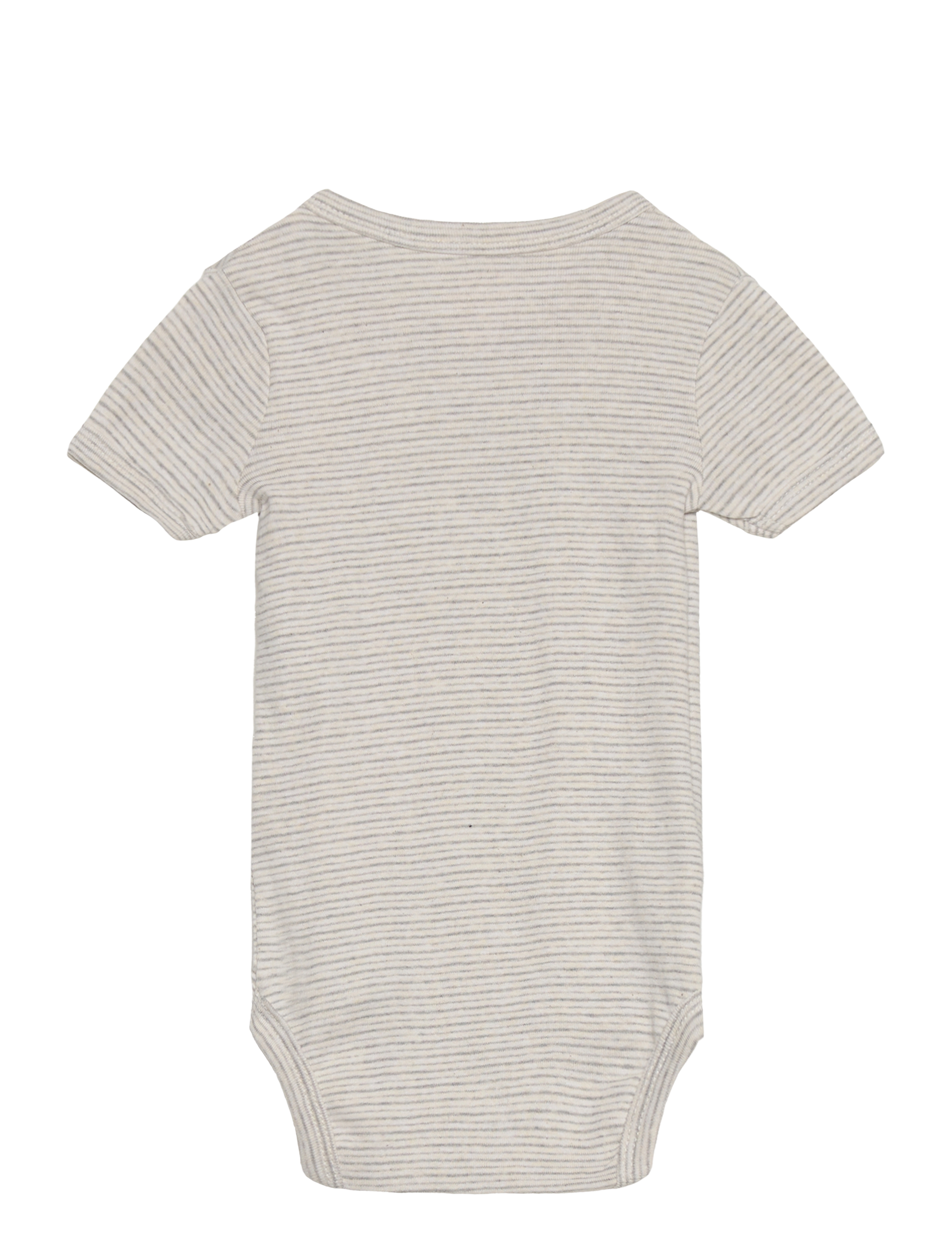 Copenhagen Colors - BABY STRIPED WRAP BODY W. SHORT SLEEVE - grey stripe - 1