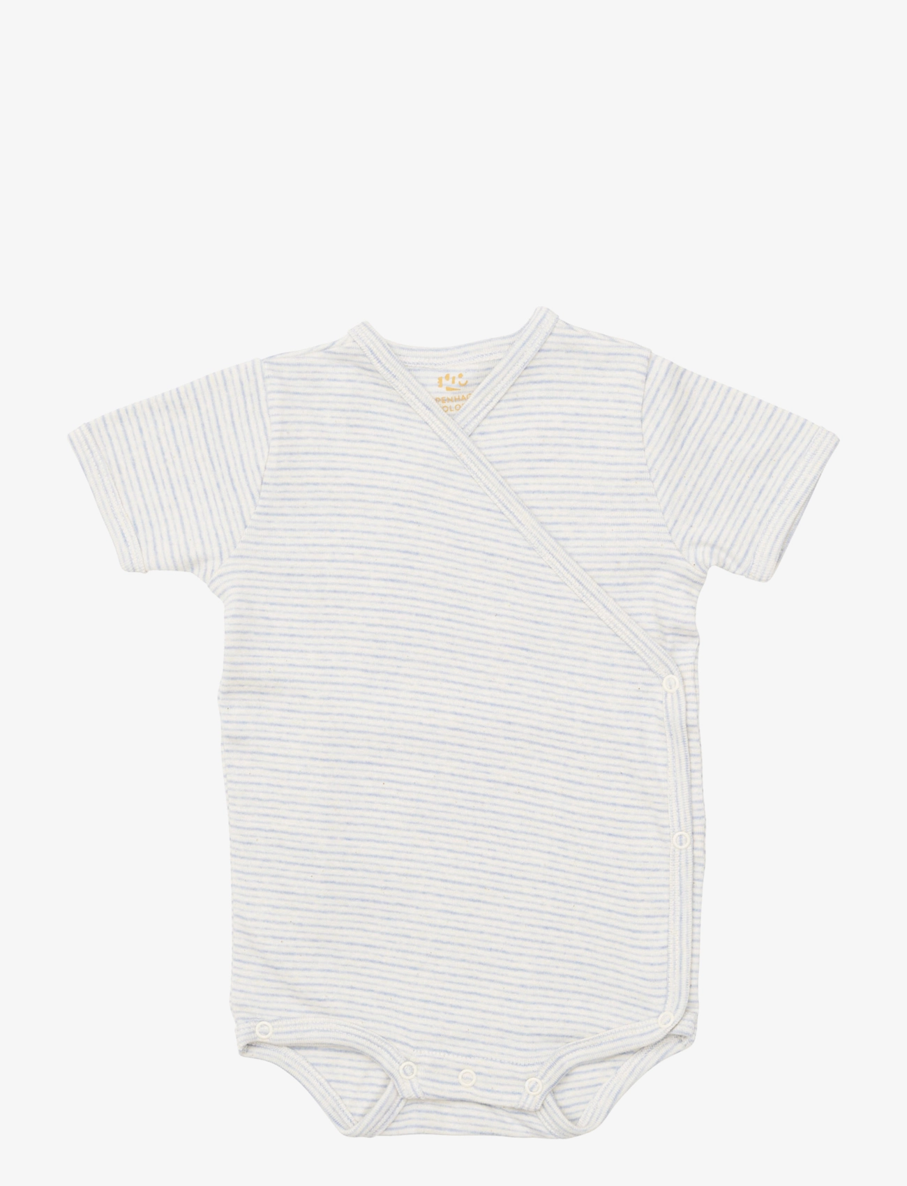 Copenhagen Colors - BABY STRIPED WRAP BODY W. SHORT SLEEVE - lt. blue stripe 22 core - 2