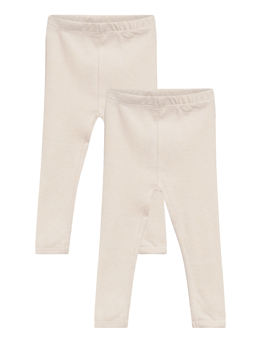 Copenhagen Colors - MELANGE 2-PACK LEGGINGS - hosen-multipack - cream melange - 0