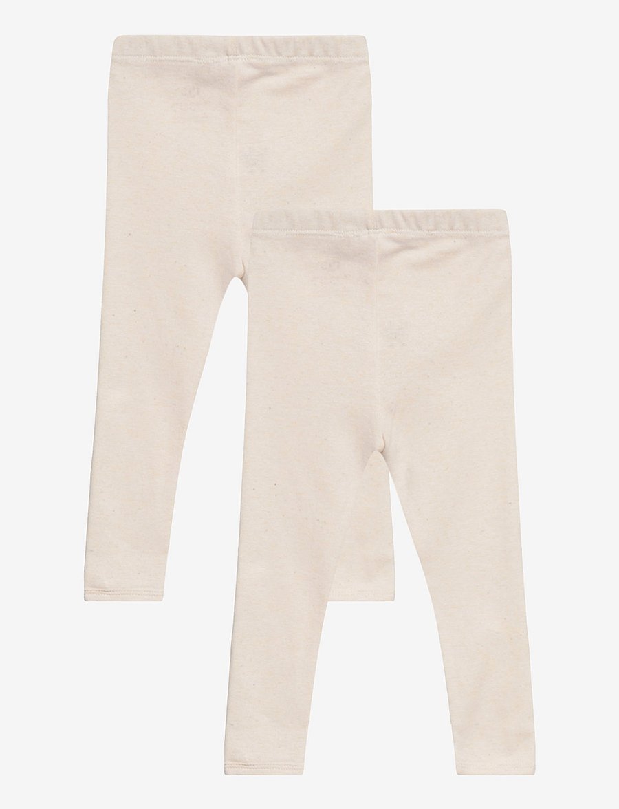 Copenhagen Colors - MELANGE 2-PACK LEGGINGS - hosen-multipack - cream melange - 1
