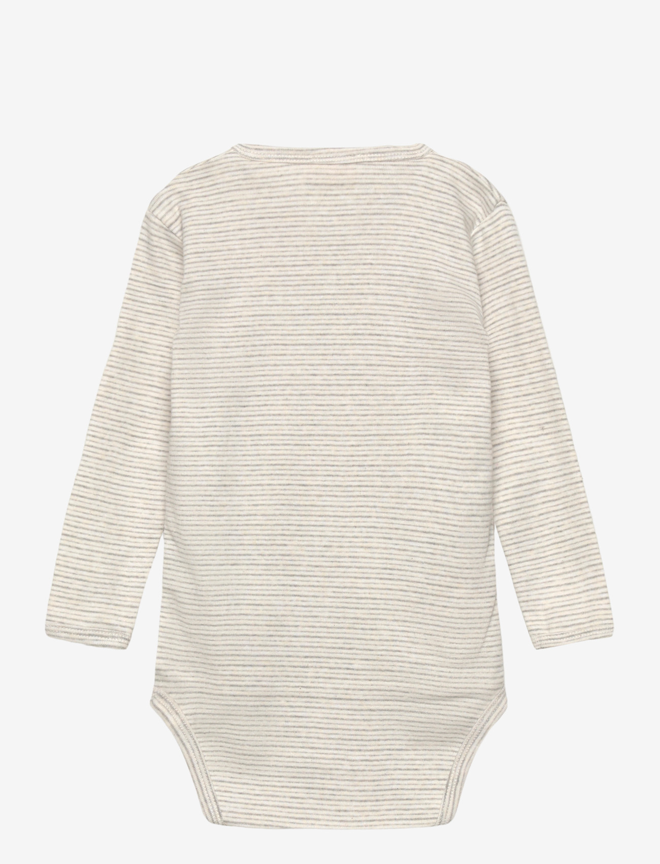 Copenhagen Colors - BABY STRIPED WRAP BODY LONG SLEEVE - omlottbodies - grey stripe - 1