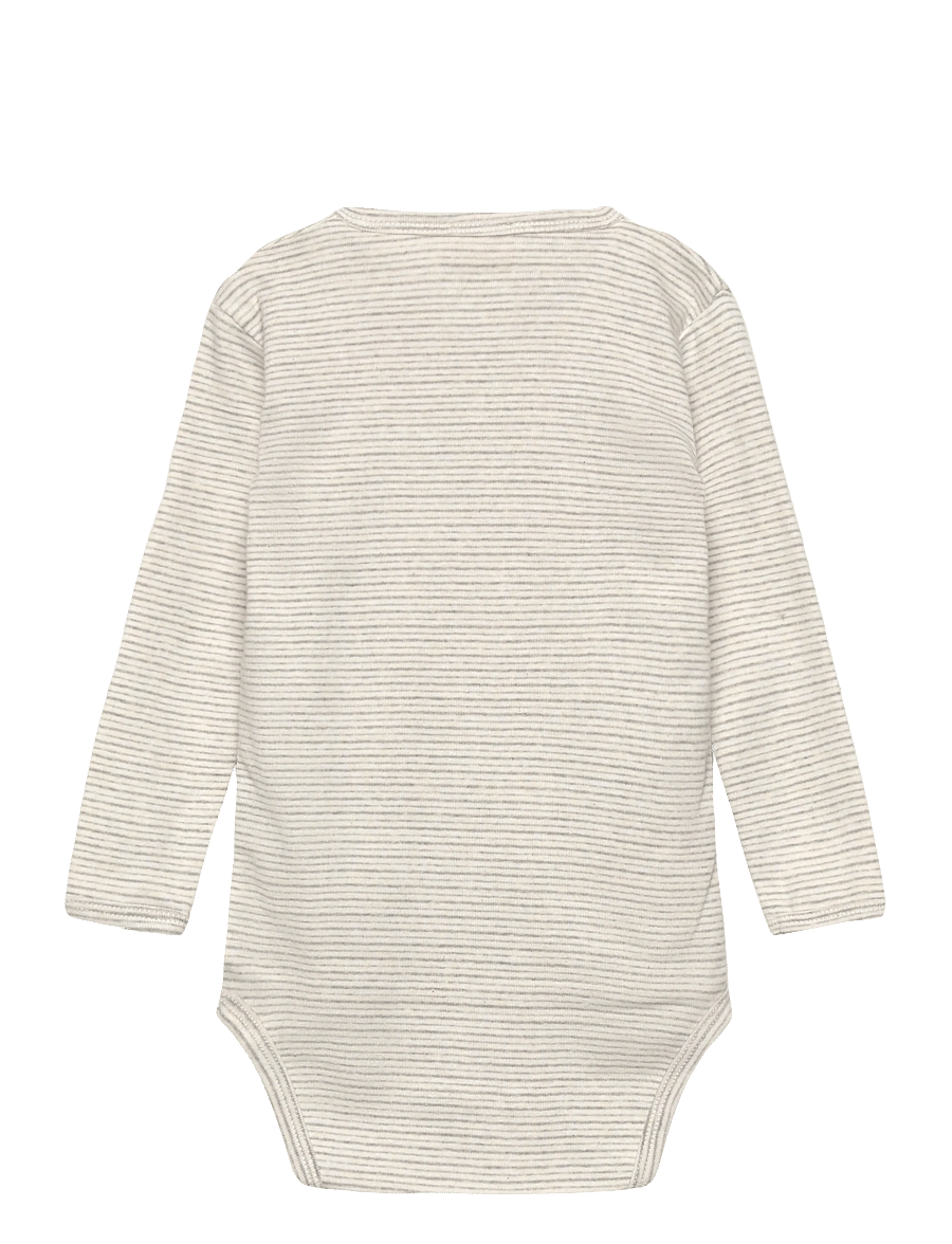 Copenhagen Colors - BABY STRIPED WRAP BODY LONG SLEEVE - À manches longues - grey stripe - 1