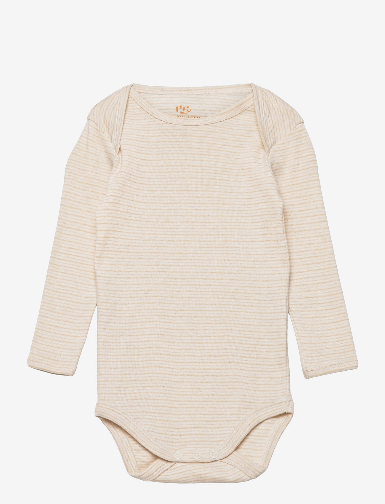 Copenhagen Colors - STRIPED LONG SLEEVE BODY - långärmade bodies - beige stripe - 0