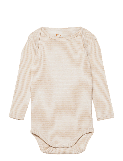 Copenhagen Colors STRIPED LONG SLEEVE BODY - Clothing - BEIGE STRIPE / beige
