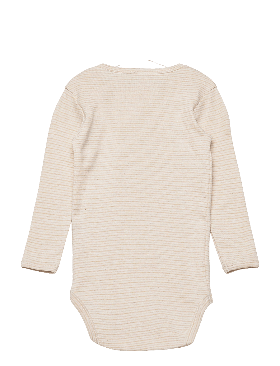 Copenhagen Colors - STRIPED LONG SLEEVE BODY - langärmelige bodys - beige stripe - 1