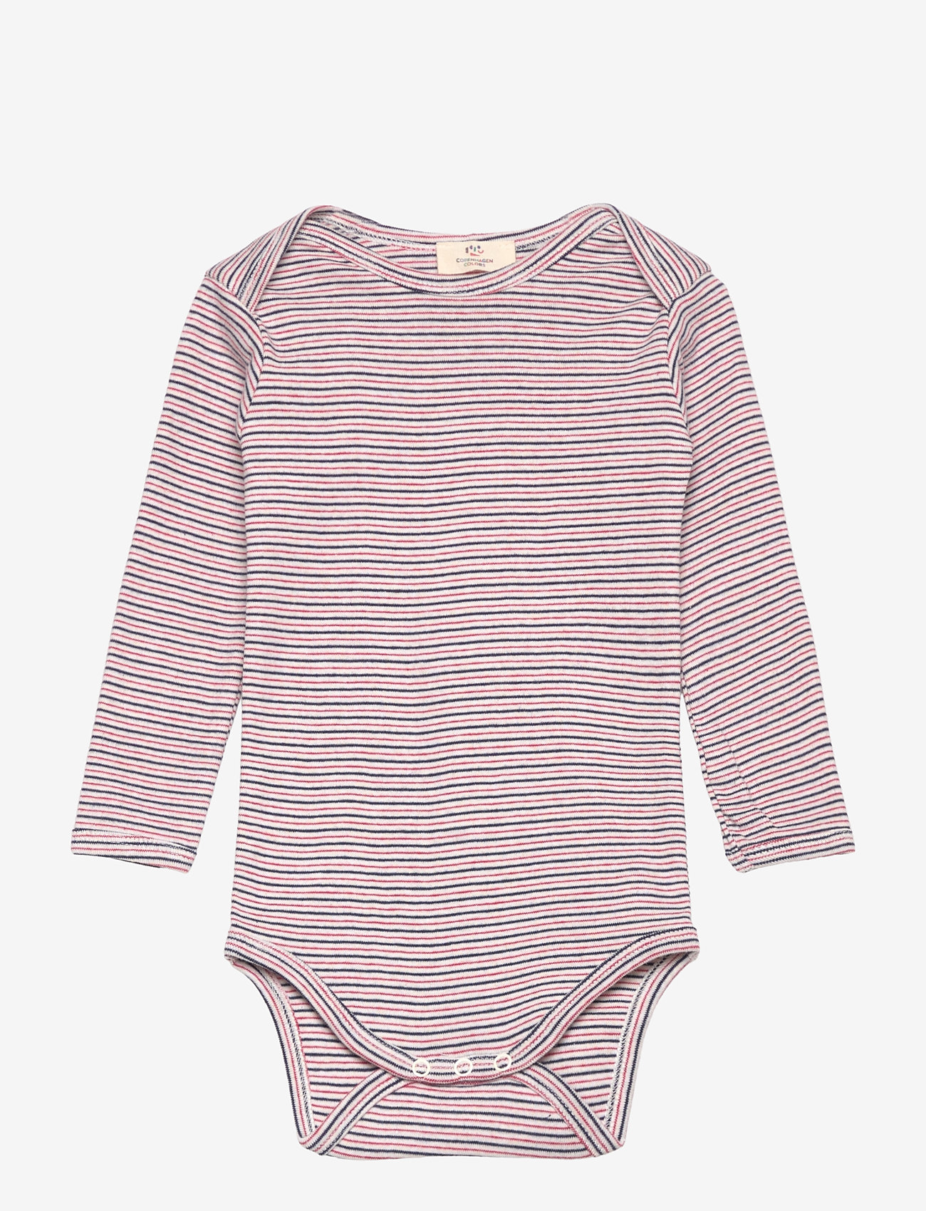 Copenhagen Colors - STRIPED LONG SLEEVE BODY - långärmade bodies - blue red stripe - 0