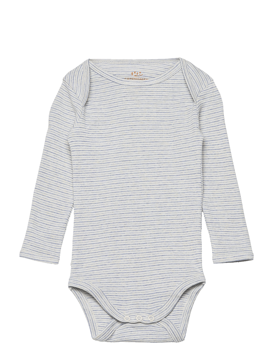 Copenhagen Colors - STRIPED LONG SLEEVE BODY - langärmelige bodys - lt blue stripe - 1