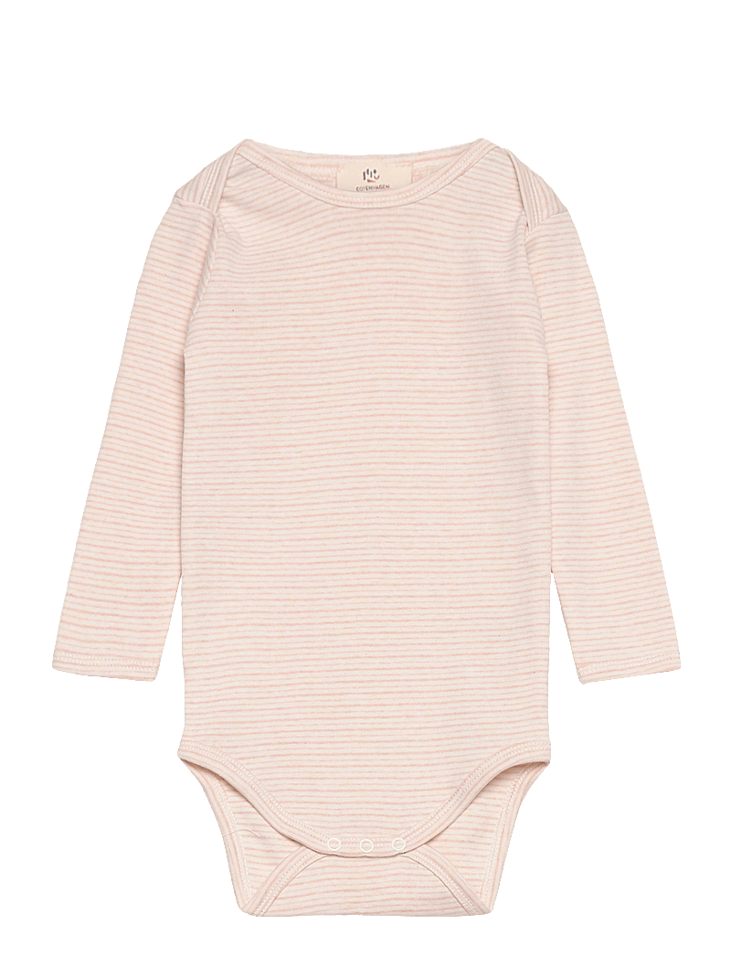 Copenhagen Colors - STRIPED LONG SLEEVE BODY - langærmede bodyer - soft pink stripe - 0