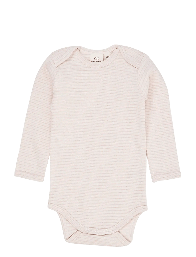 Copenhagen Colors - STRIPED LONG SLEEVE BODY - langærmede bodyer - soft pink stripe - 1