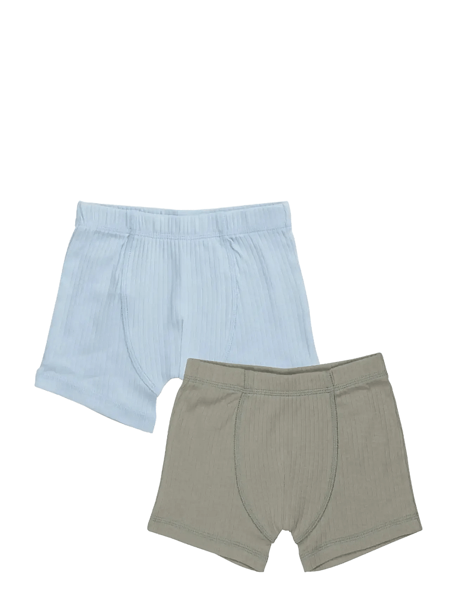 Copenhagen Colors - RIB JERSEY 2PACK BOXERS - apakšbikses - lt. grey/ lt. blue comb. core - 0