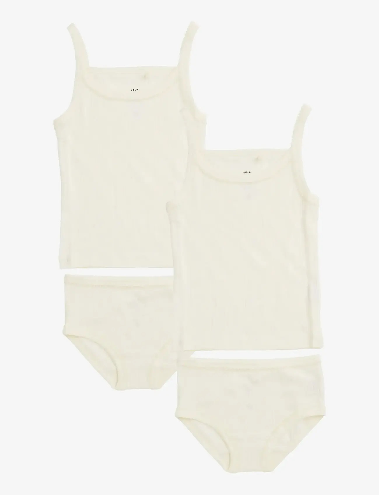 Copenhagen Colors - RIB JERSEY 2-PACK STRAP TOPS - nærbuxur - cream - 0