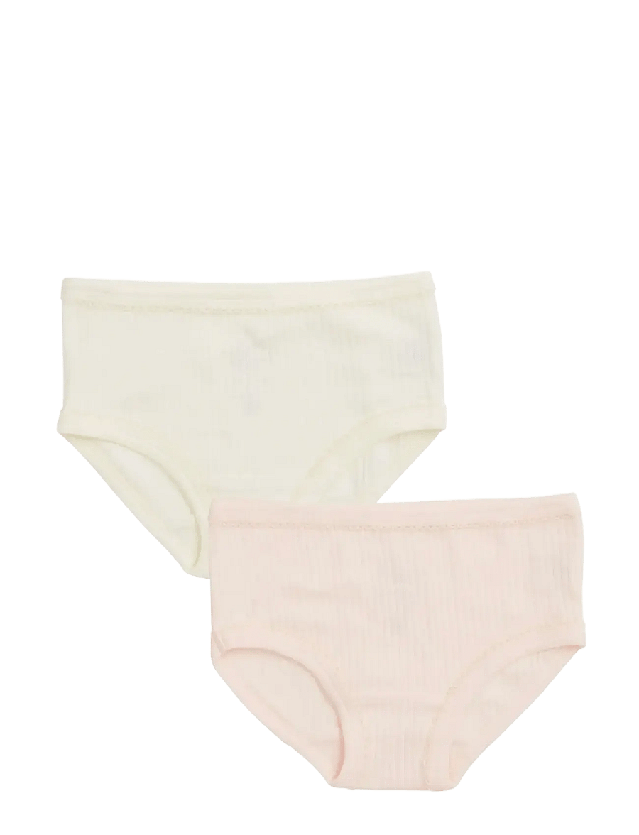 Copenhagen Colors - RIB JERSEY 2PACK UNDERPANTS - slips - soft pink/ cream comb. - 0