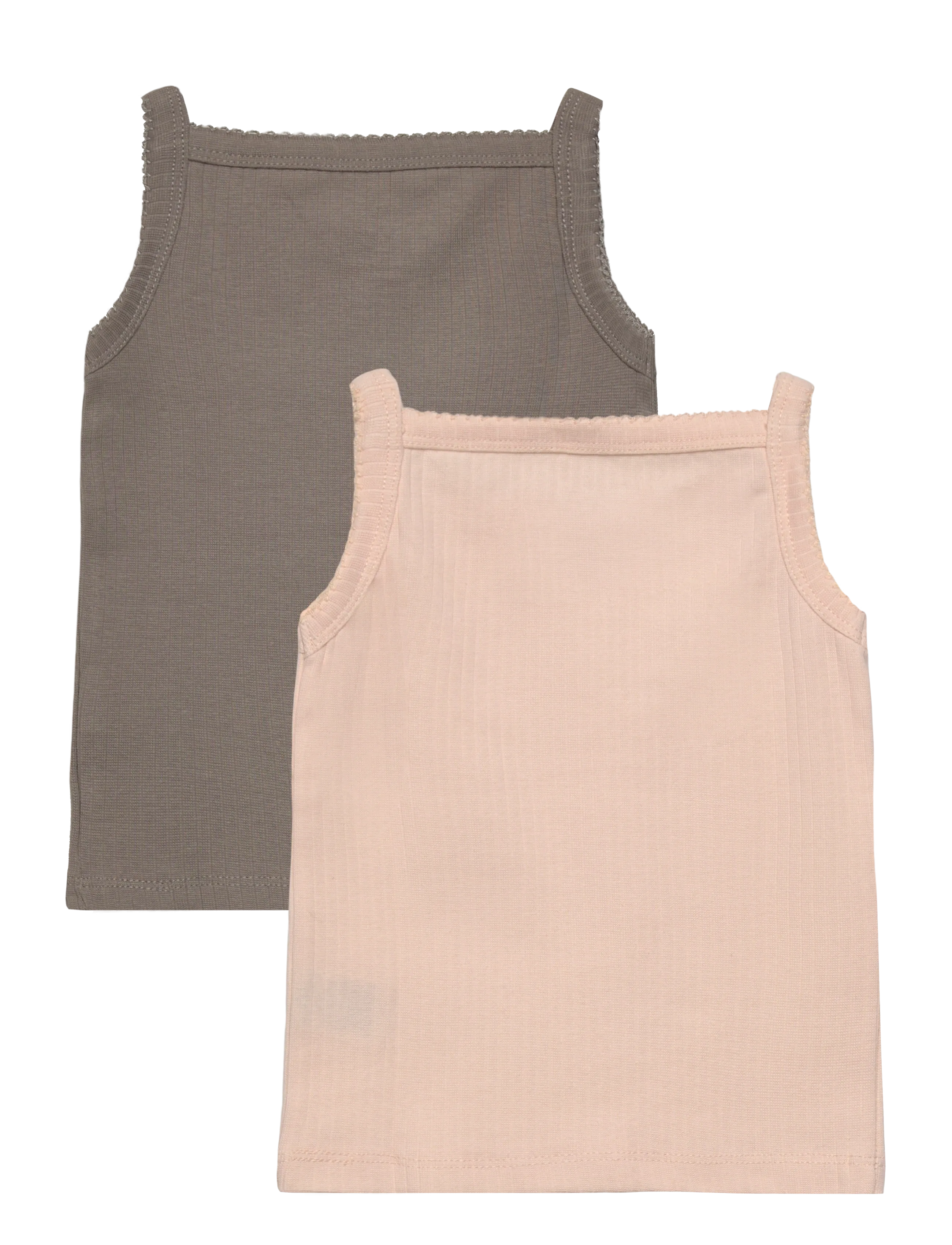 Copenhagen Colors - RIB JERSEY 2-PACK STRAP TOPS - underdele - soft pink/ lt. grey comb. - 1