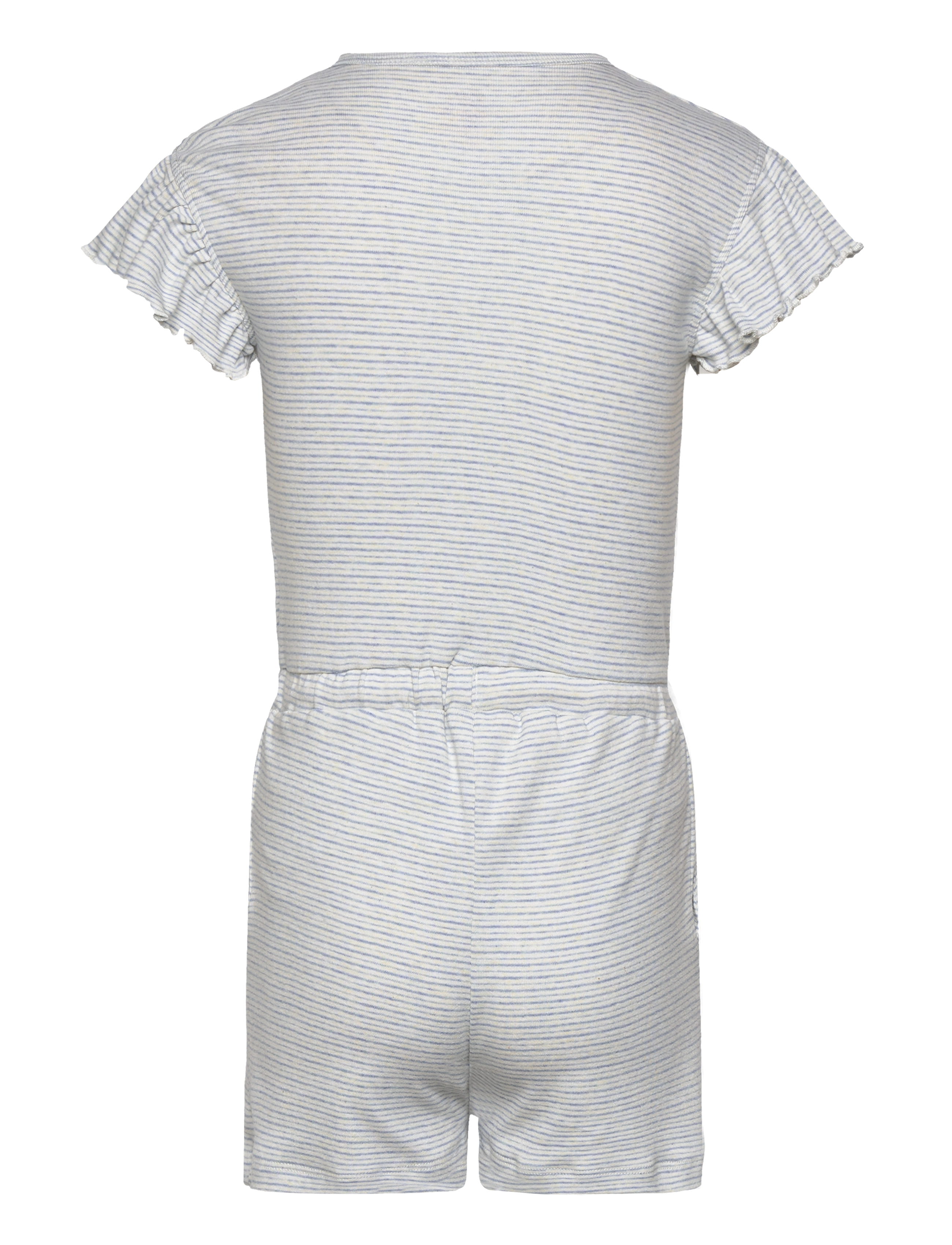 Copenhagen Colors - STRIPED JUMPSUIT WITH RUFFLES - lt. blue stripe - 1