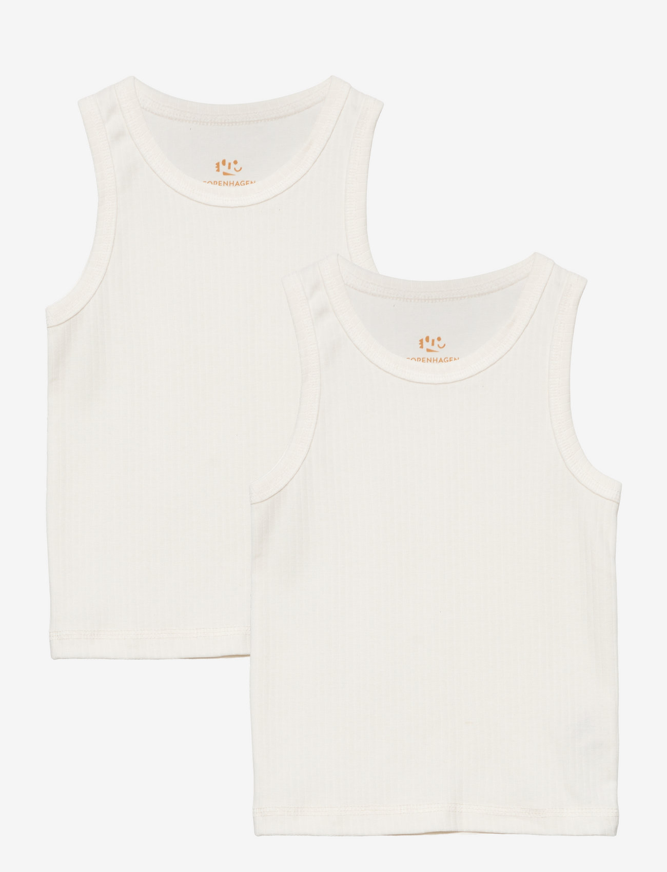 Copenhagen Colors - RIB JERSEY 2-PACK TANK-TOPS - tops - cream - 0
