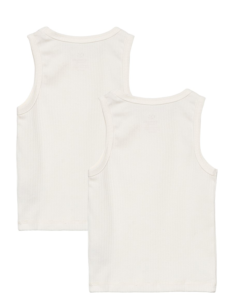 Copenhagen Colors - RIB JERSEY 2-PACK TANK-TOPS - oberteile - cream - 1