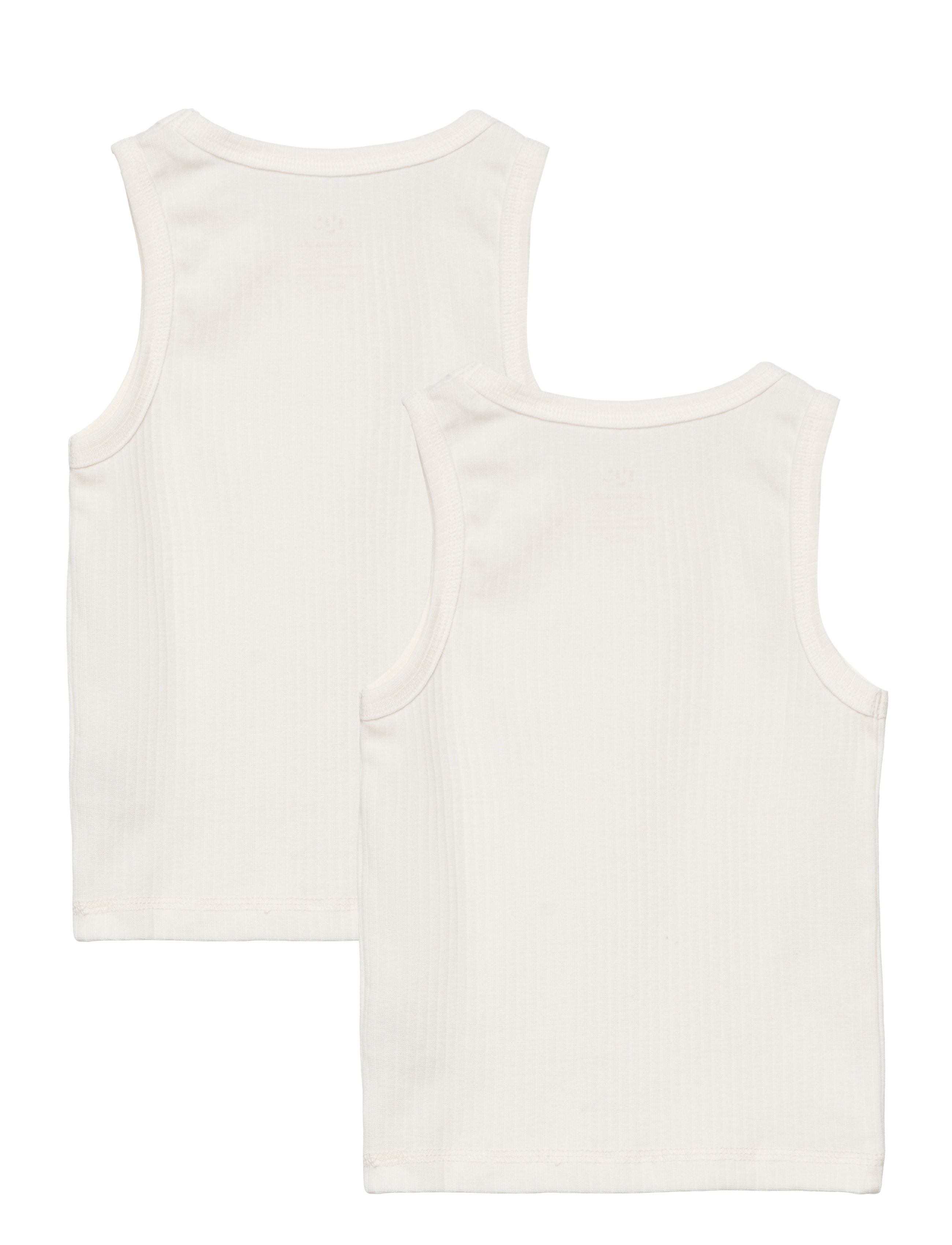Copenhagen Colors - RIB JERSEY 2-PACK TANK-TOPS - overdele - cream - 1
