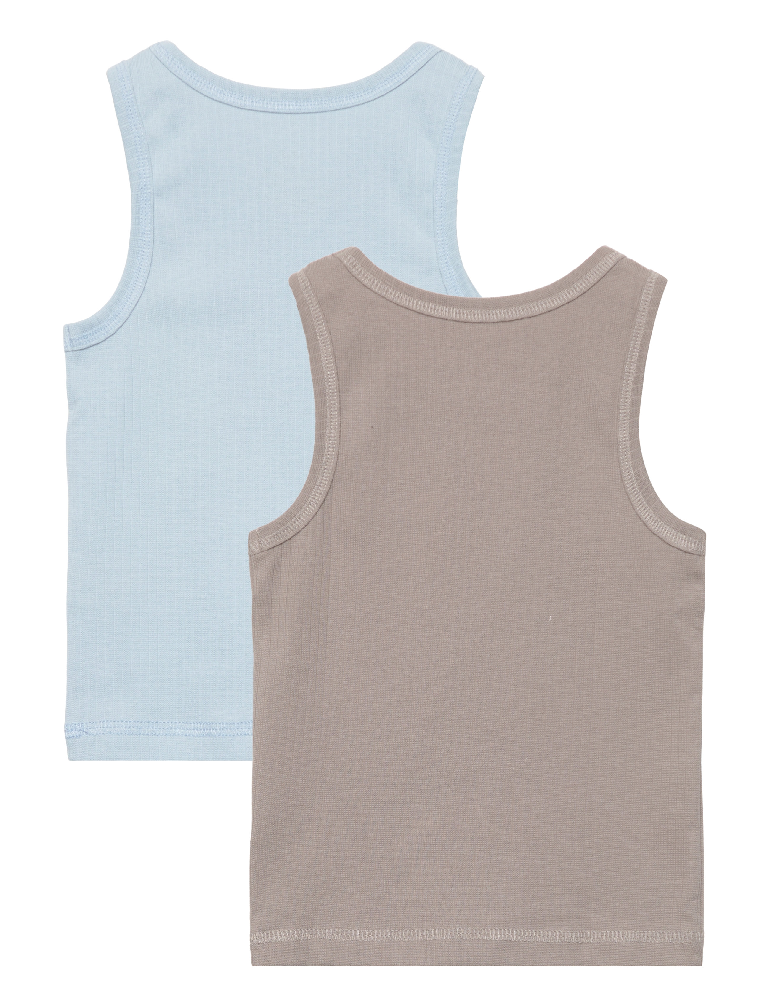 Copenhagen Colors - RIB JERSEY 2-PACK TANK-TOPS - overdele - lt.blue/ lt. grey comb. - 1