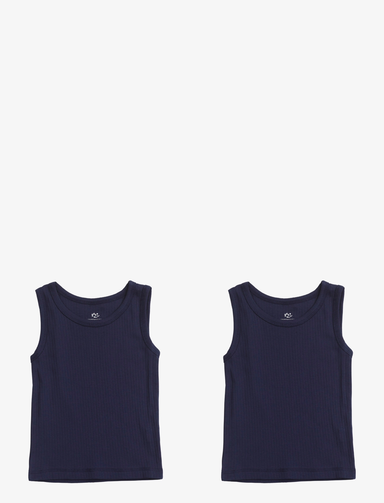 COPENHAGEN COLORS Rib Jersey 2-Pack Tank-Tops Navy - 104 - Kinder