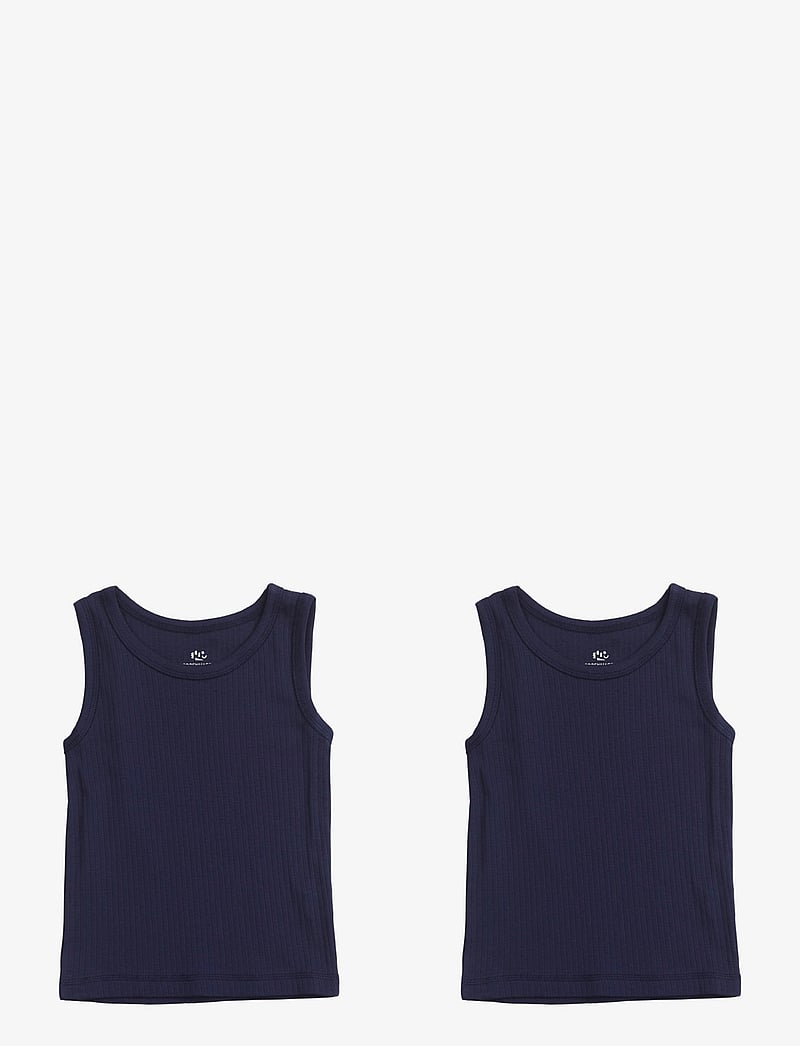 Copenhagen Colors - RIB JERSEY 2-PACK TANK-TOPS - oberteile - navy - 0