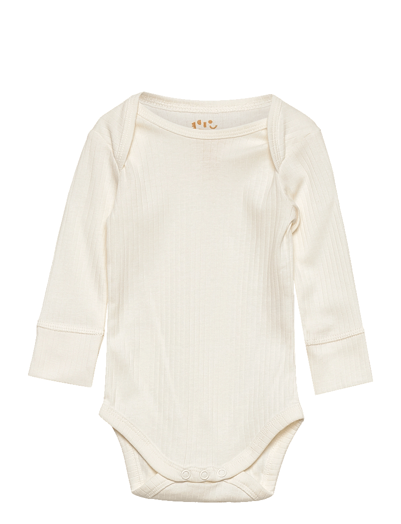 Copenhagen Colors - RIB JERSEY LONG SLEEVE BODY - ensfarvede langærmede bodyer - cream - 0