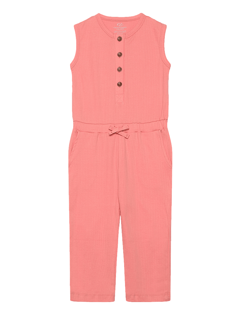 Copenhagen Colors - RIB JERSEY JUMPSUIT - buksedragter - coral - 0