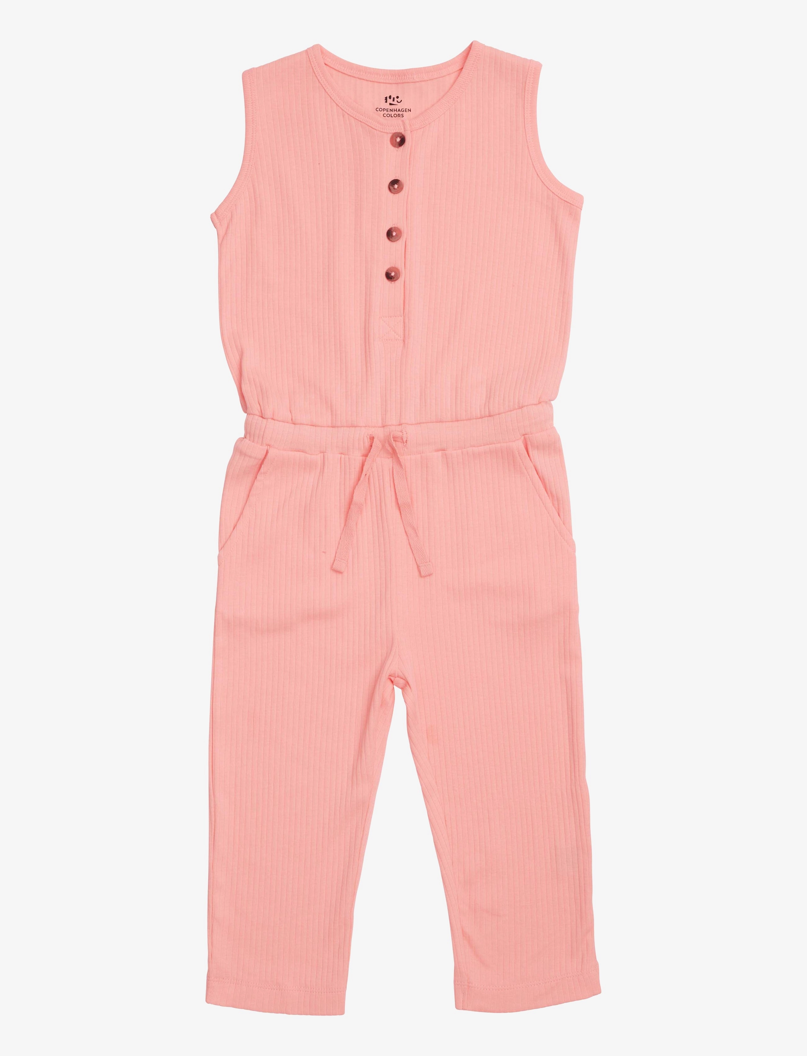 Copenhagen Colors - RIB JERSEY JUMPSUIT - coral 09 kick - 1