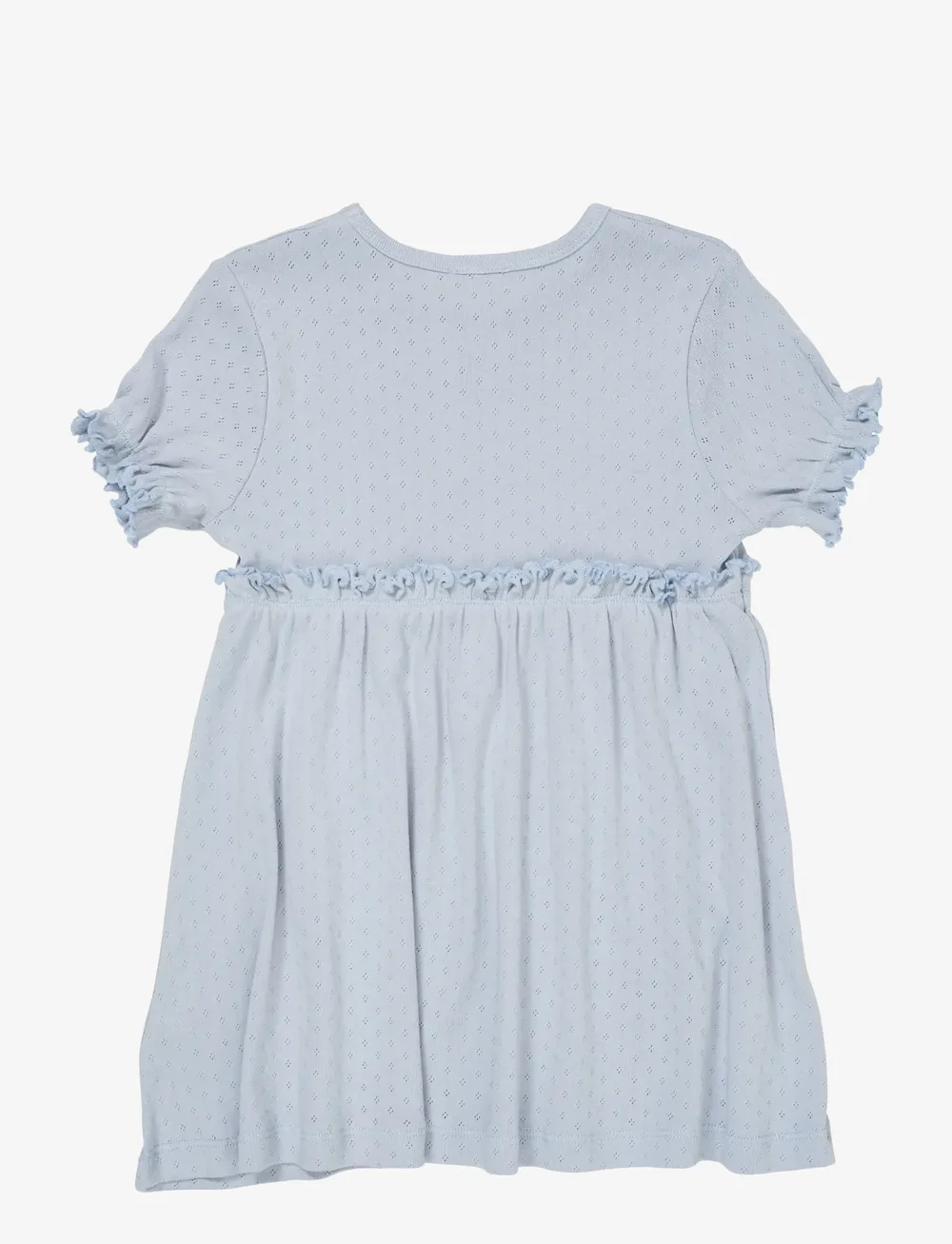 Copenhagen Colors - SUMMER POINTELLE DRESS - kortærmede hverdagskjoler - dusty blue - 1