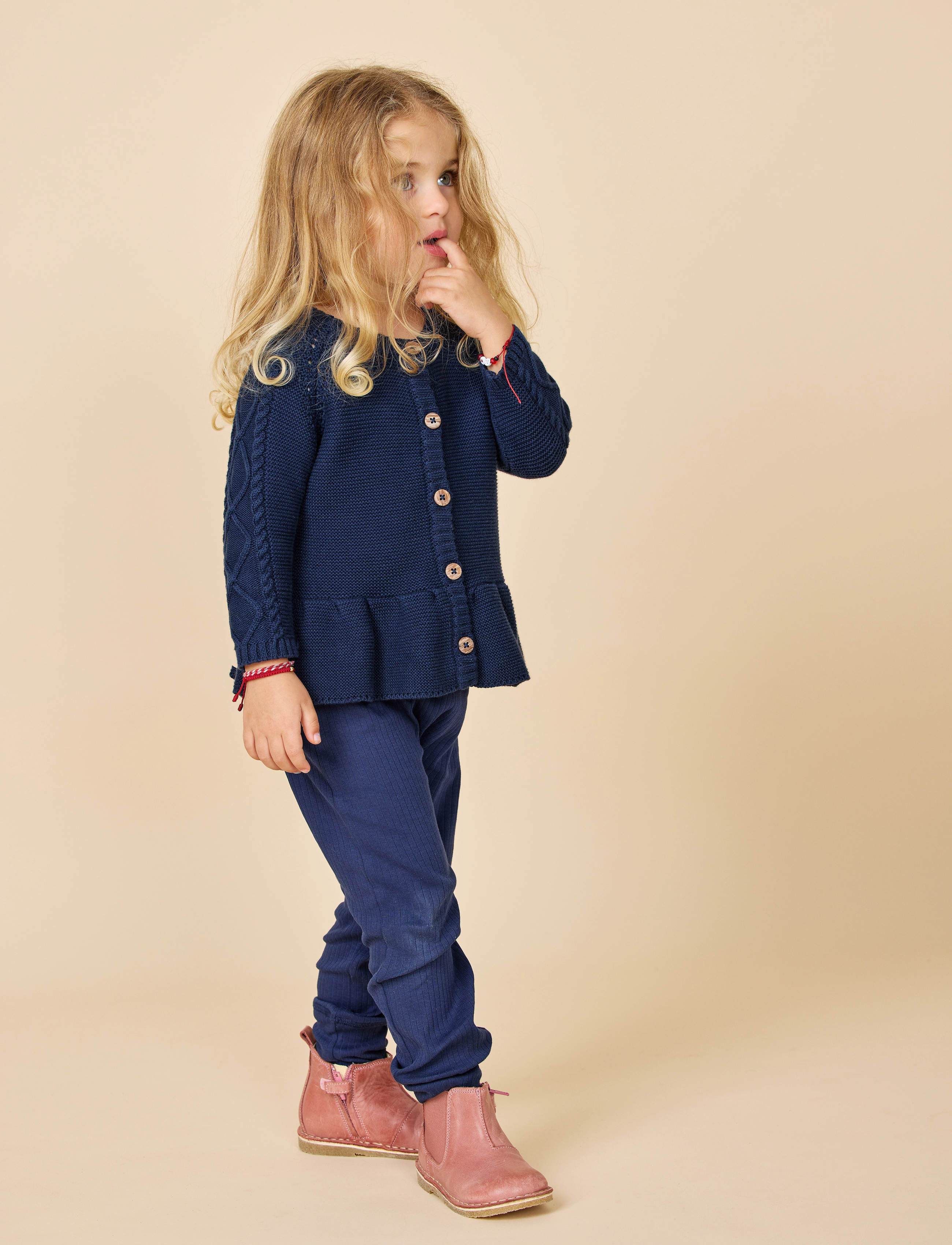 Copenhagen Colors - BAGGY RIB JERSEY LEGGINGS - navy 08 core - 0