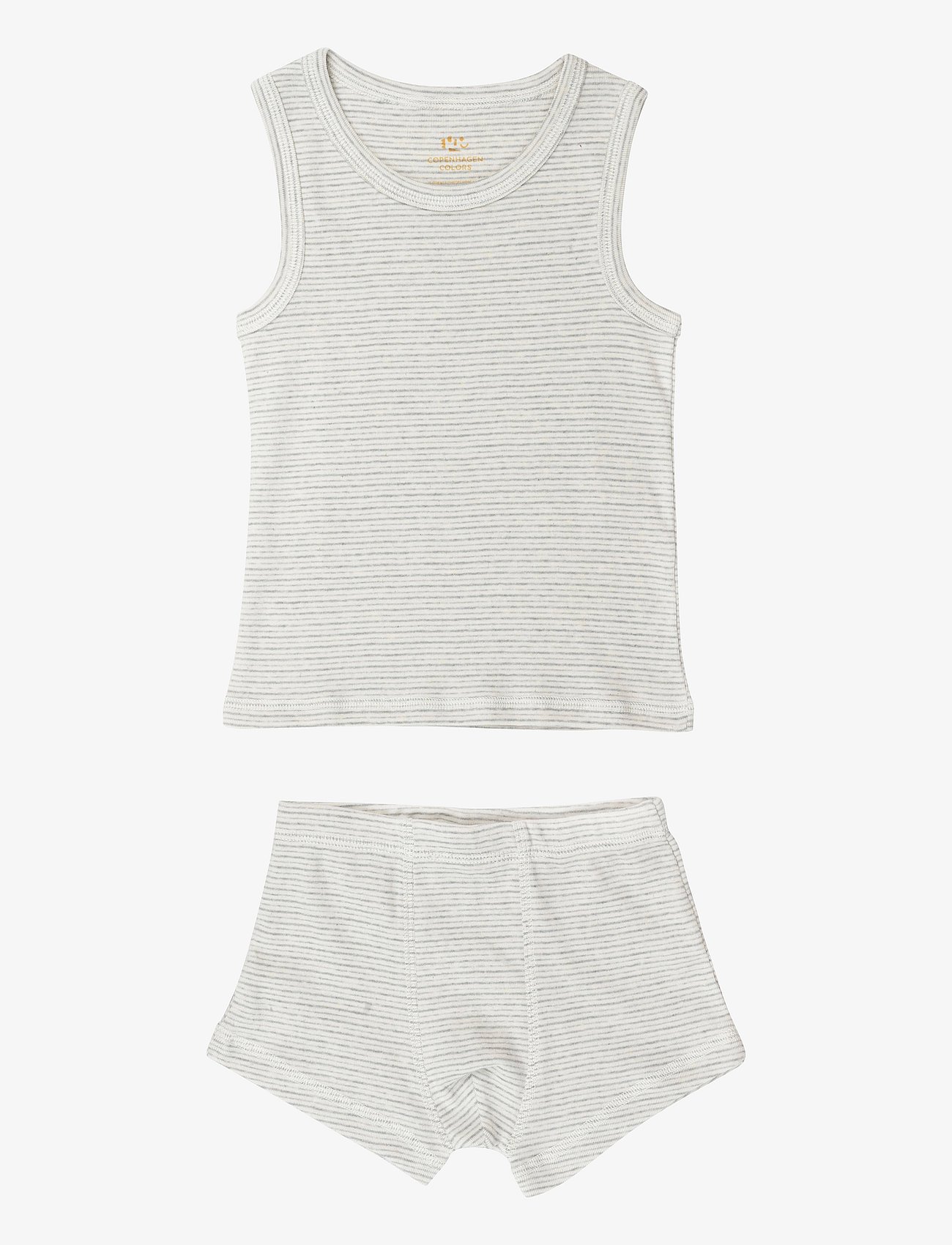 TANK-TOP AND BOXERSHORTS STRIPED - GREY STRIPE