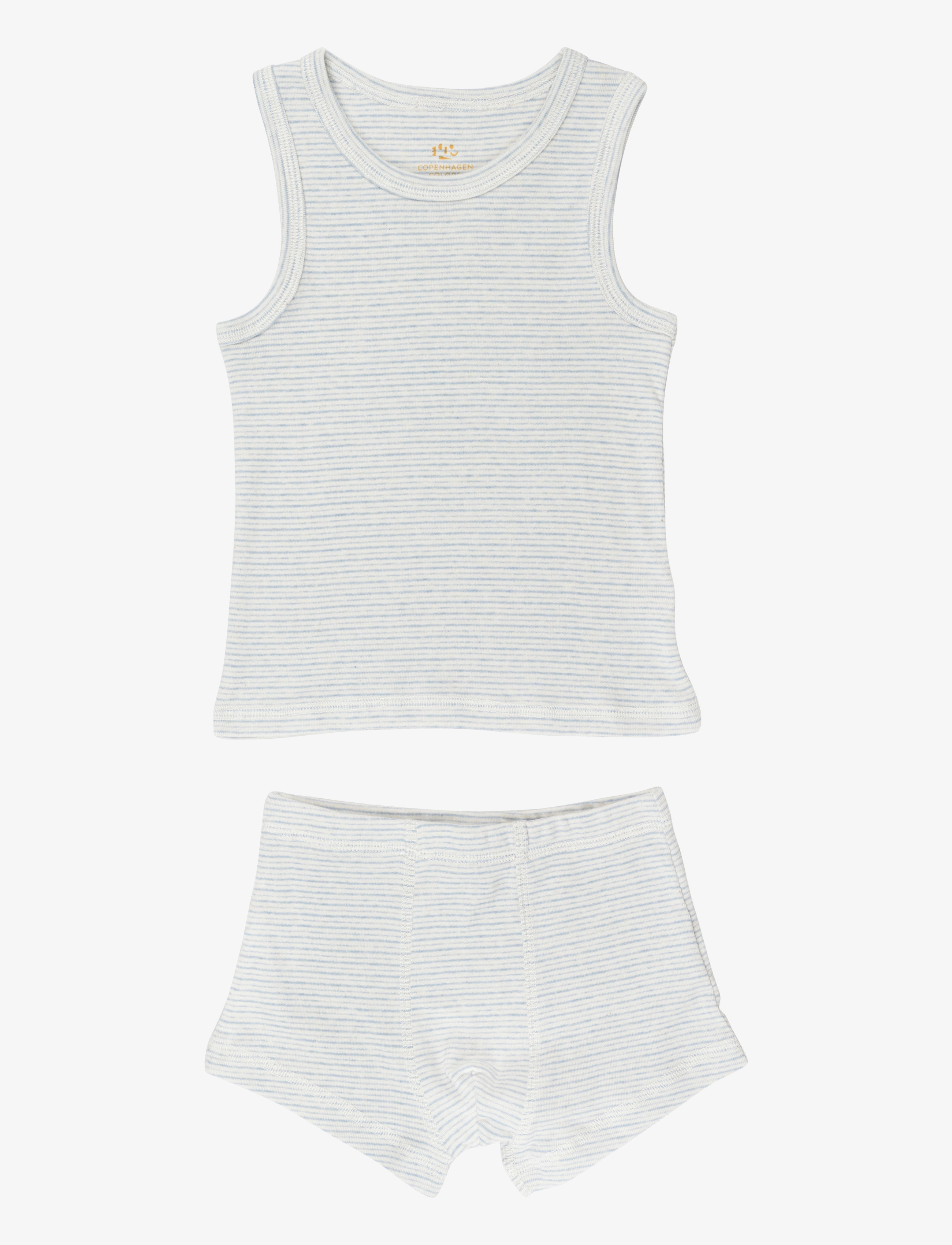 Copenhagen Colors - TANK-TOP AND BOXERSHORTS STRIPED - undertøjssæt - lt. blue stripe - 1