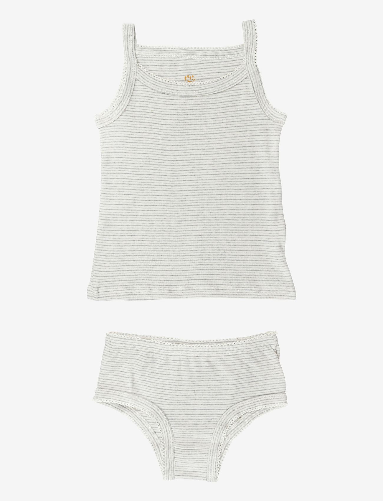Copenhagen Colors - STRAP TOP AND UNDERPANTS STRIPED - underklädesset - grey stripe - 1