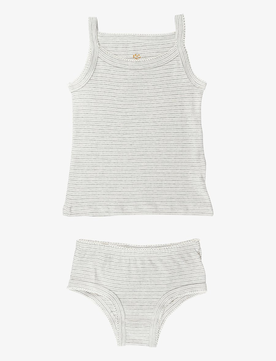 Copenhagen Colors - STRAP TOP AND UNDERPANTS STRIPED - sets - grey stripe - 1