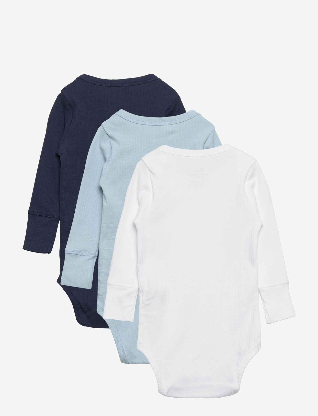 Copenhagen Colors - 3 PACK RIB JERSEY LONG SLEEVE BODY - langærmede - lt. blue/ navy/ white comb - 1