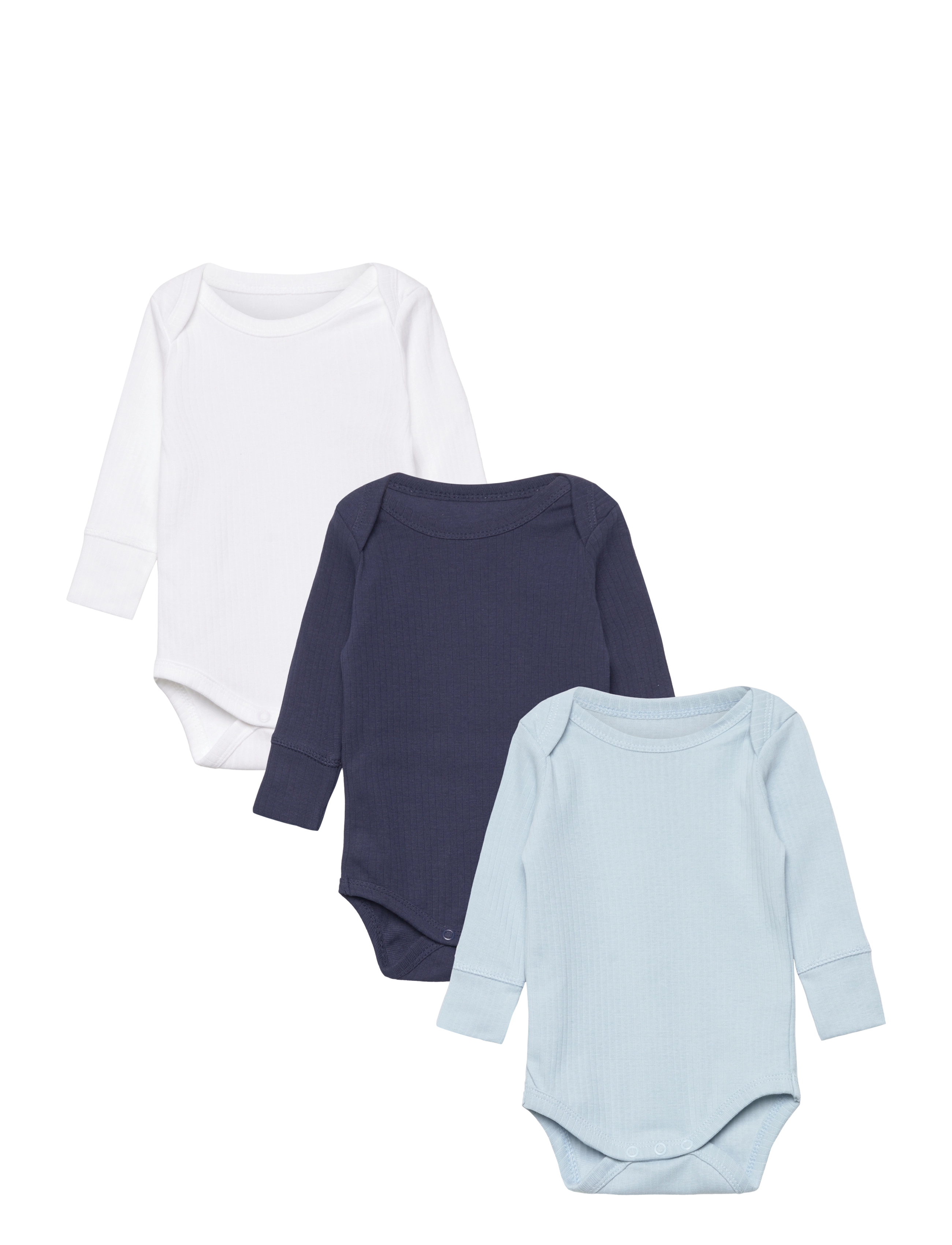Copenhagen Colors 3 PACK RIB JERSEY LONG SLEEVE BODY - Bodies - LT. BLUE/ NAVY/ WHITE COMB / multi