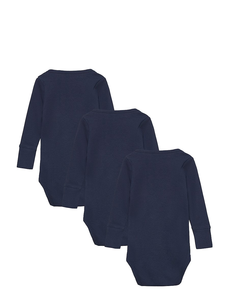 Copenhagen Colors - 3 PACK RIB JERSEY LONG SLEEVE BODY - bodyer i multipack - navy - 1