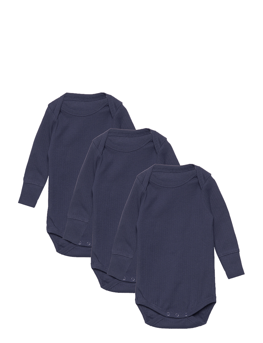 Copenhagen Colors - 3 PACK RIB JERSEY LONG SLEEVE BODY - multipack bodys - navy - 0