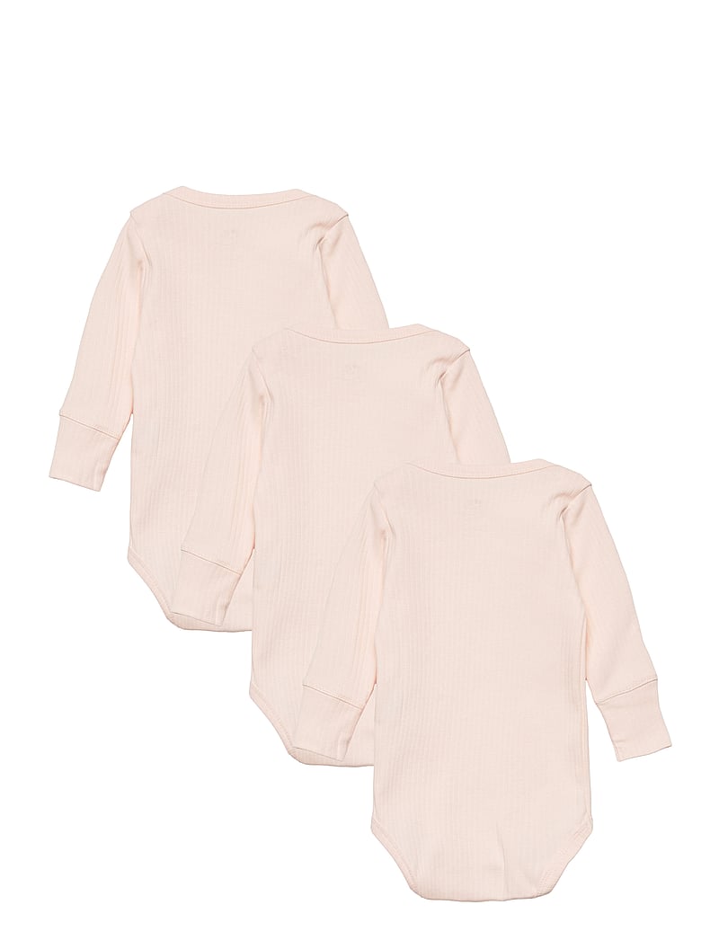 Copenhagen Colors - 3 PACK RIB JERSEY LONG SLEEVE BODY - ensfarvede langærmede bodyer - soft pink - 1