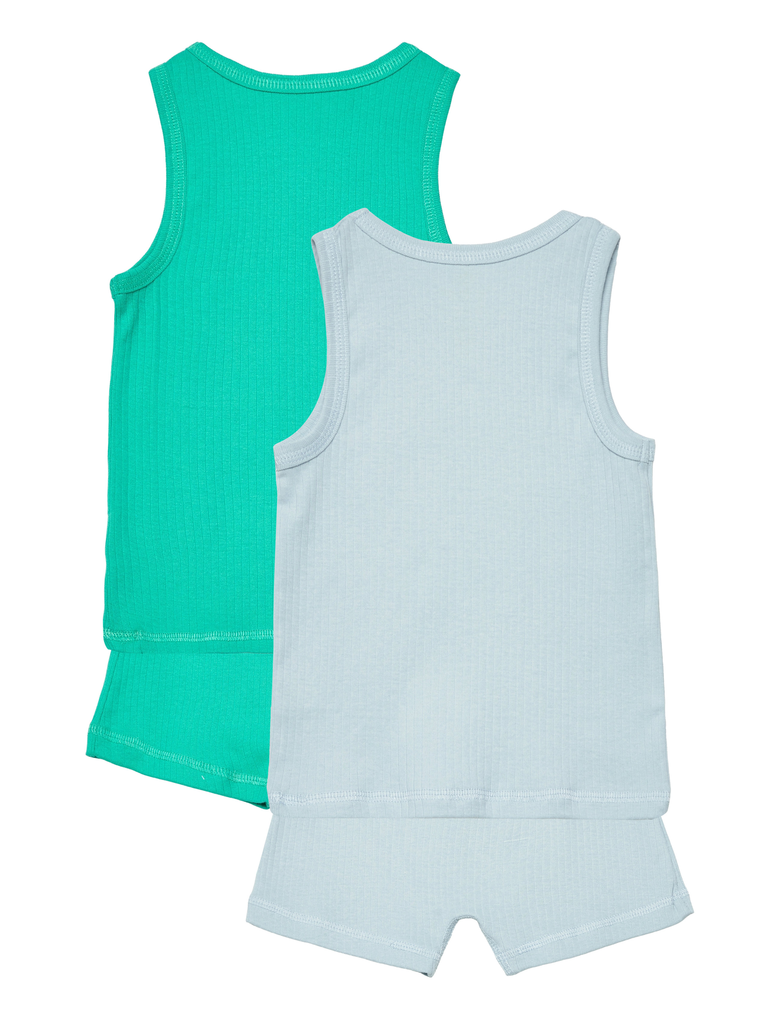 Copenhagen Colors - RIB JERSEY 2PACK TANK-TOP & BOXERSHORTS - sets - green/ lt. blue comb. kick - 2