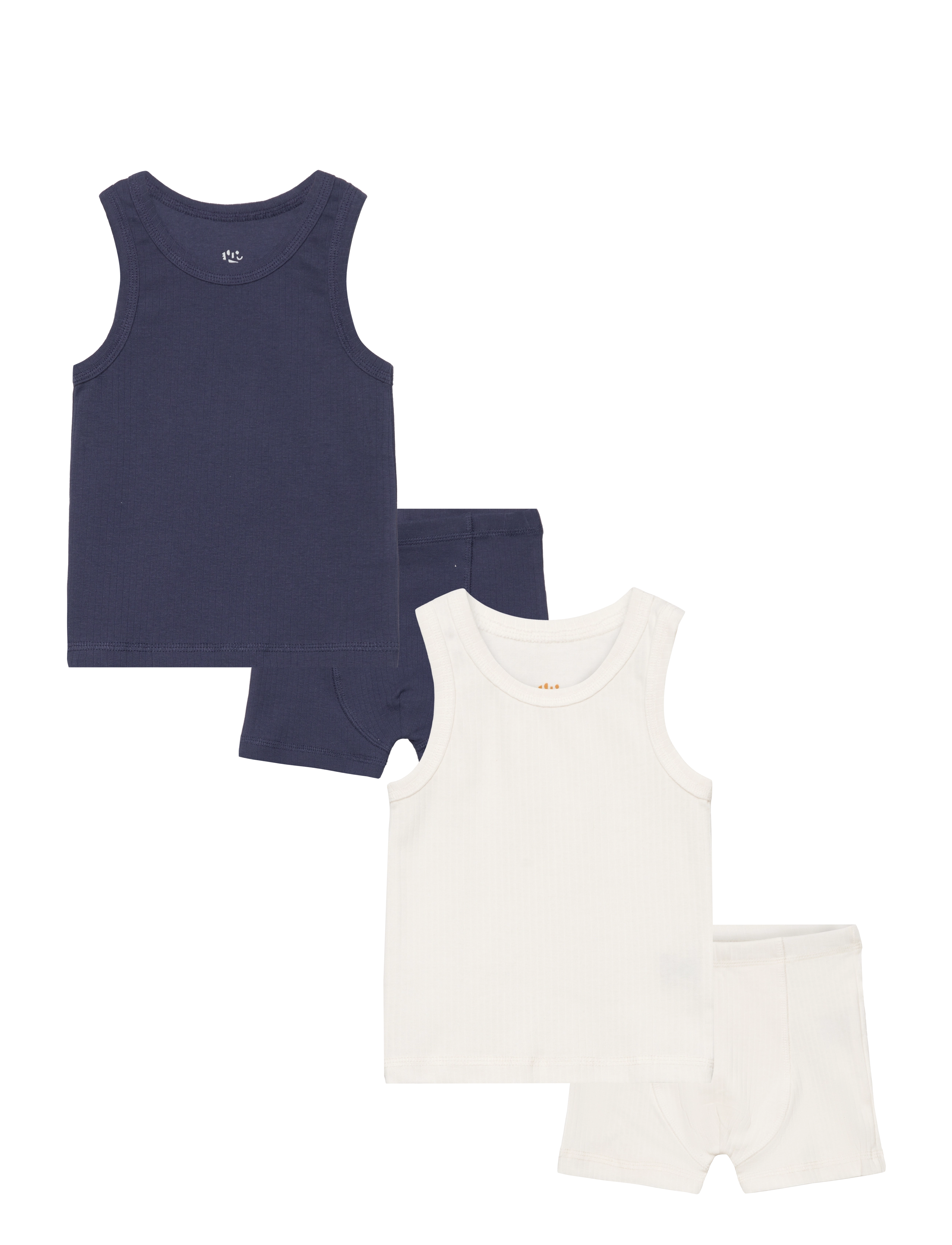 Copenhagen Colors RIB JERSEY 2PACK TANK-TOP AND BOXERSHORTS - Multipack - NAVY/ CREAM COMB. KICK / multi