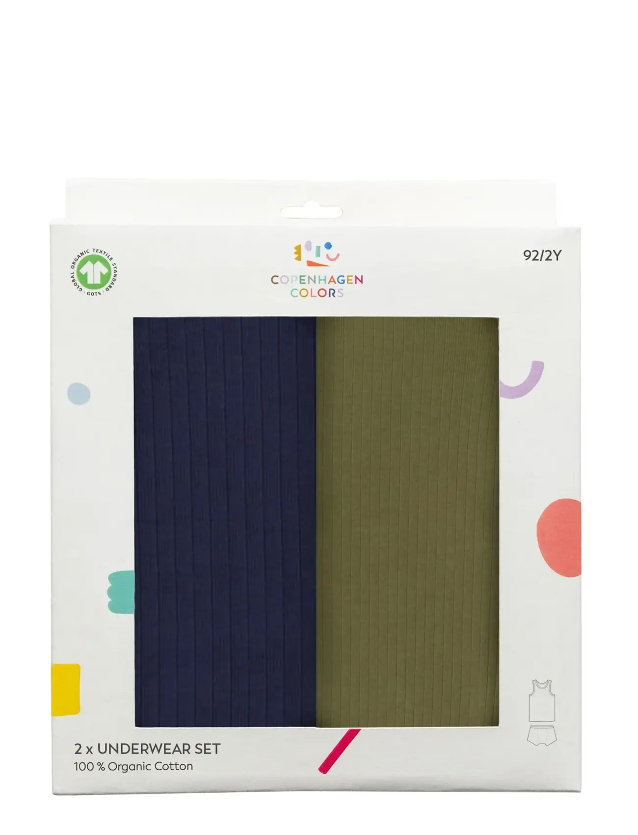 Copenhagen Colors - RIB JERSEY 2PACK TANK-TOP & BOXERSHORTS - sets - navy/dark green comb - 1
